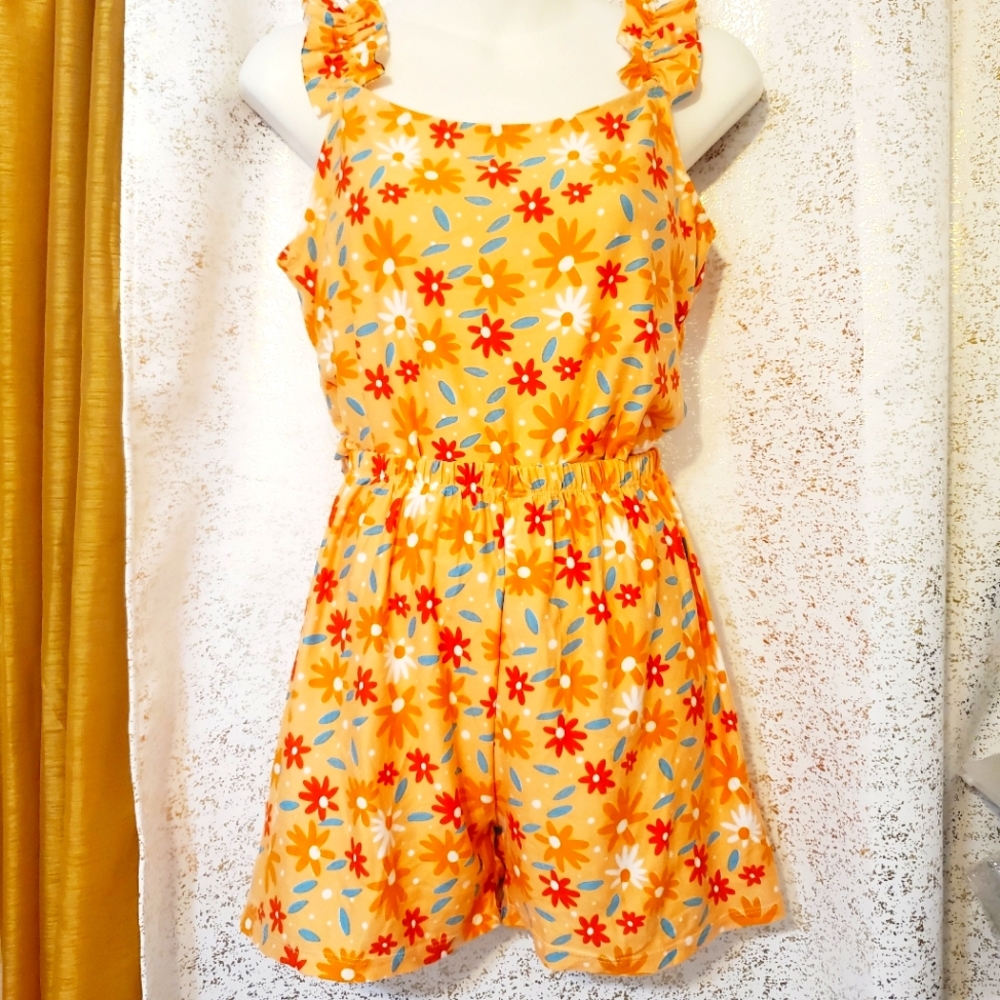 Raffled top short set